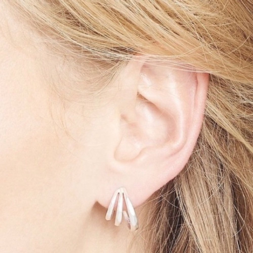 Stella & Dot Triad Hoop Earrings NEW